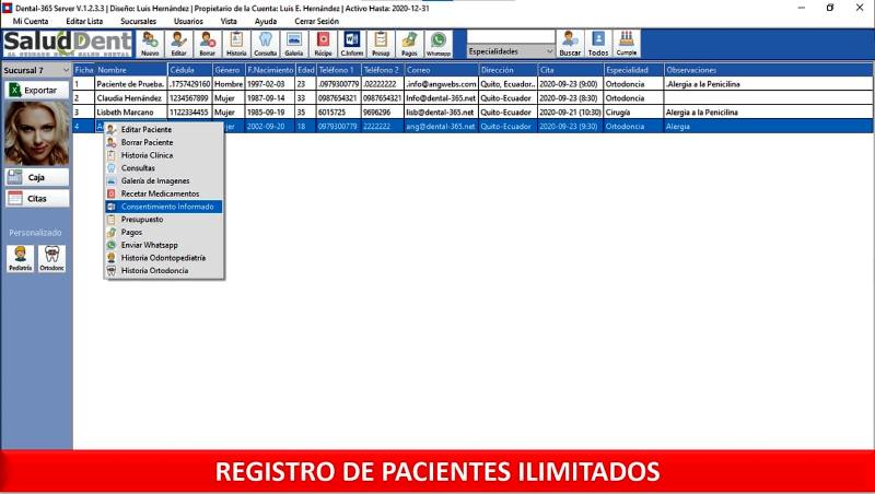 Dental-365 en uso
